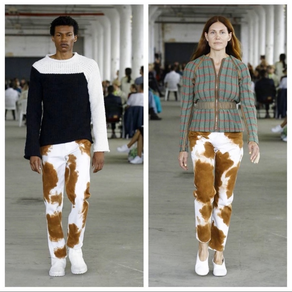 Eckhaus Latta El Jean Cow Print